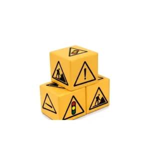 Yellow Traffic Signs soft Play Cube, 30 cm – view 3