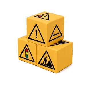 Yellow Traffic Signs soft Play Cube, 30 cm – view 4