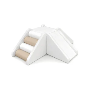 White & Beige 4-Way Soft Play Climber