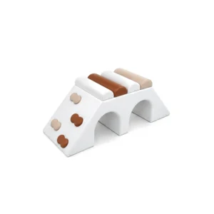 White & Brown double Tunnel Soft Play Climber – view 4