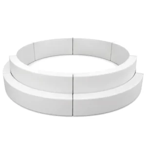 Tiered Round Soft Play Ball Pit — White