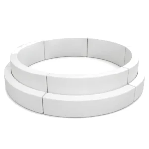 White tiered Round Soft Play Ball Pit – view 2