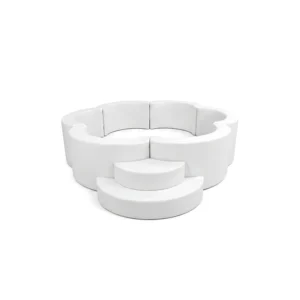 White flower Soft Play Ball Pit with Steps – view 3