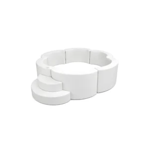 White flower Soft Play Ball Pit with Steps – view 2