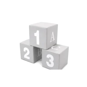 Grey soft Play Number & Letter Block