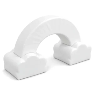 White cloud Rainbow Soft Play Arch – view 2