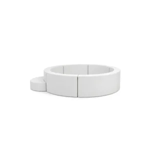 White low Round Soft Play Ball Pit with Step – view 4