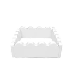 White scalloped Square Soft Play Ball Pit