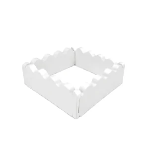 White scalloped Square Soft Play Ball Pit – view 2
