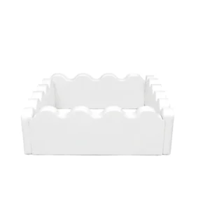 White scalloped Square Soft Play Ball Pit – view 4