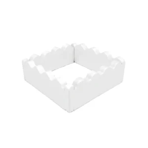 White scalloped Square Soft Play Ball Pit – view 5