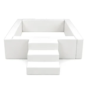 White square Soft Play Ball Pit with Steps – view 3