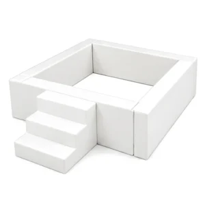 White square Soft Play Ball Pit with Steps – view 2