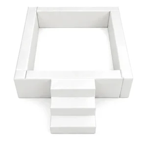 White square Soft Play Ball Pit with Steps – view 4