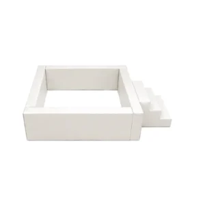 Ivory square Soft Play Ball Pit with Steps – view 4