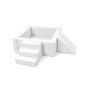 White square Soft Play Ball Pit with Steps & Ramps