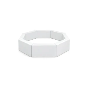 White octagonal Soft Play Ball Pit with Steps – view 5