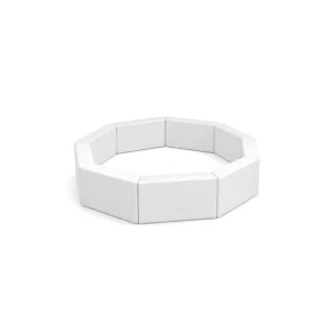 White octagonal Soft Play Ball Pit with Steps – view 4