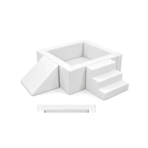 White square Soft Play Ball Pit with Steps & Ramps – view 4