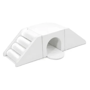 White tunnel Bridge Soft Play Climber with Roller Steps – view 3