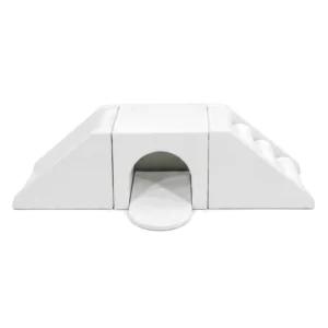White tunnel Bridge Soft Play Climber with Roller Steps – view 4