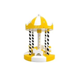 Yellow & White horse Soft Play Carousel – view 2