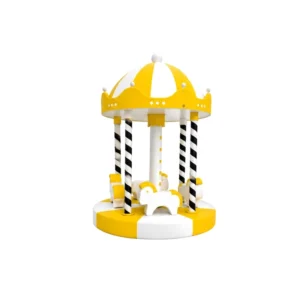 Yellow & White horse Soft Play Carousel – view 3