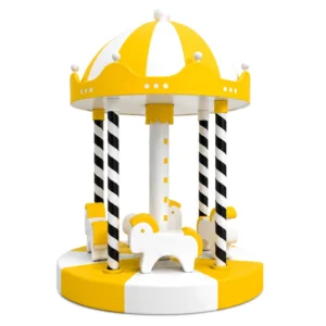 Yellow & White horse Soft Play Carousel