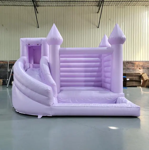 Pastel bounce house with slide PC-BS008