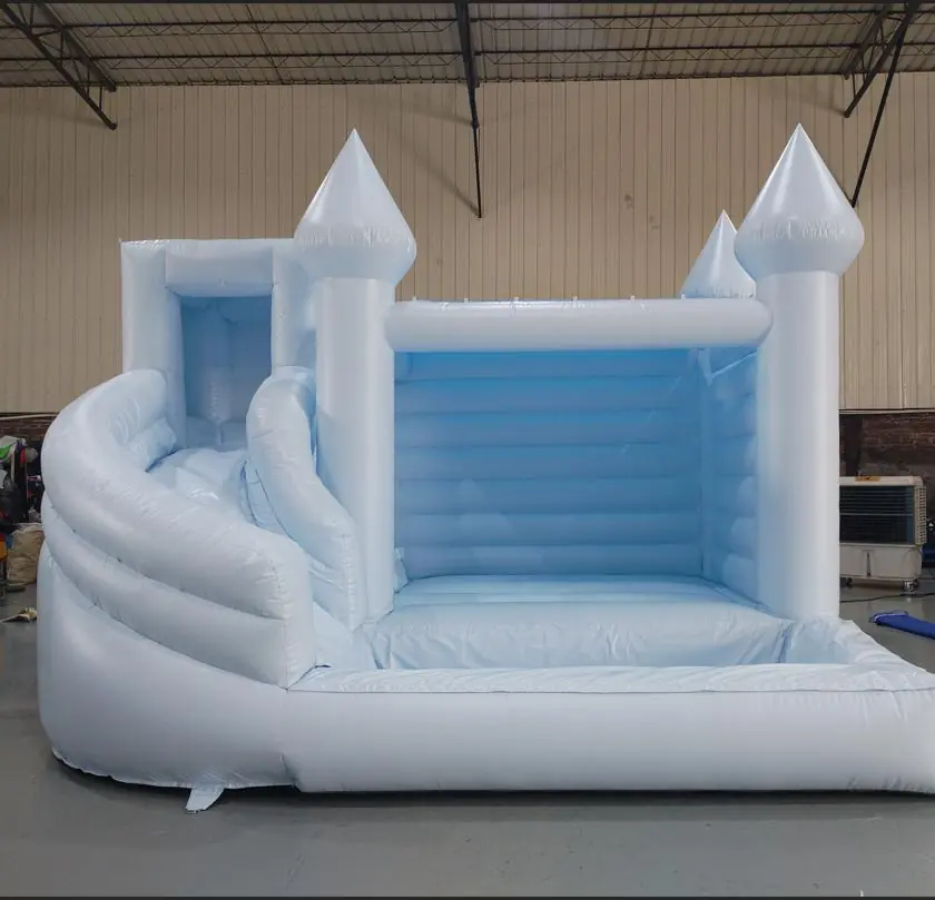 Pastel bounce house with slide PC-BS009