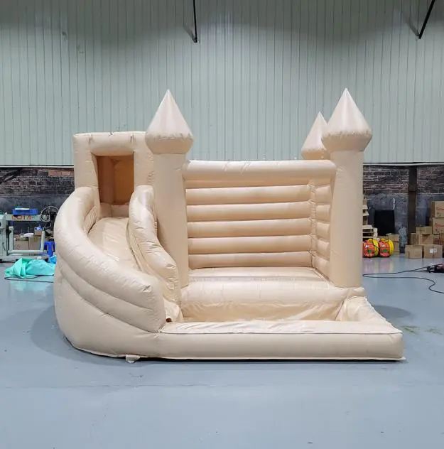 Pastel bounce house with slide PC-BS011