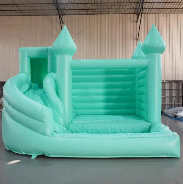 Pastel bounce house with slide PC-BS012