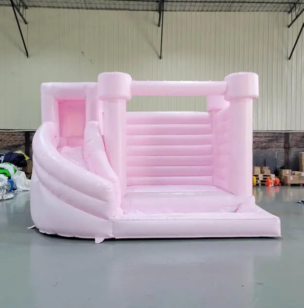 Pastel bounce house with slide PC-BS018