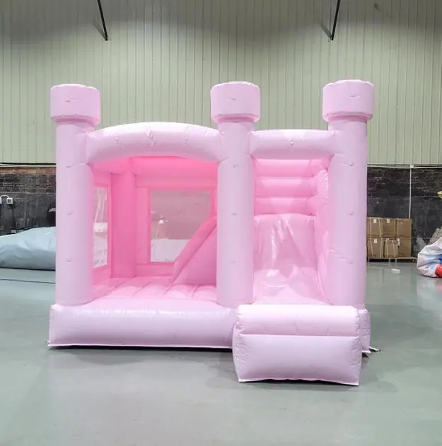 Pastel bounce house with slide PC-BS031