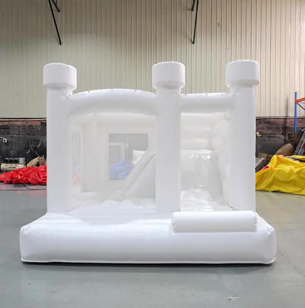 White bounce house with slide PC-BS033