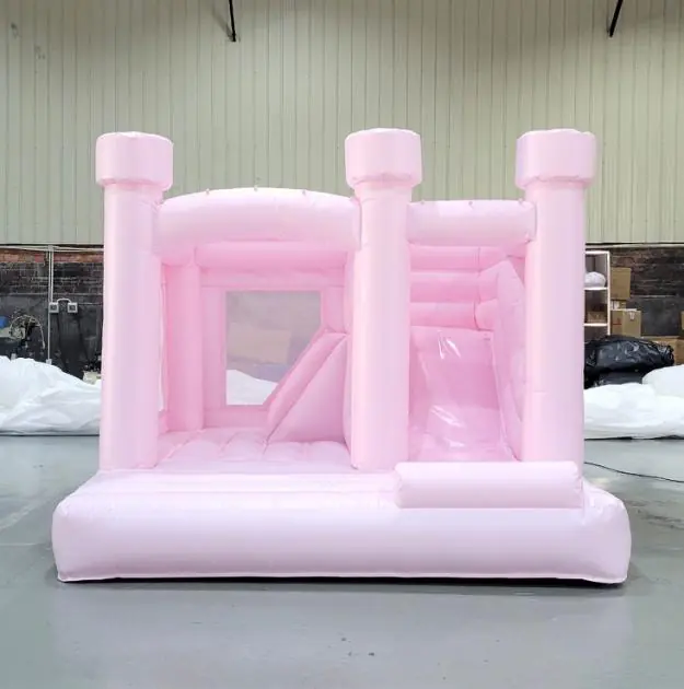 Pastel bounce house with slide PC-BS034