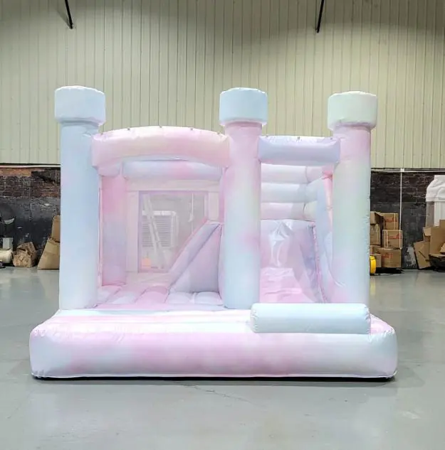 Pastel bounce house with slide PC-BS035