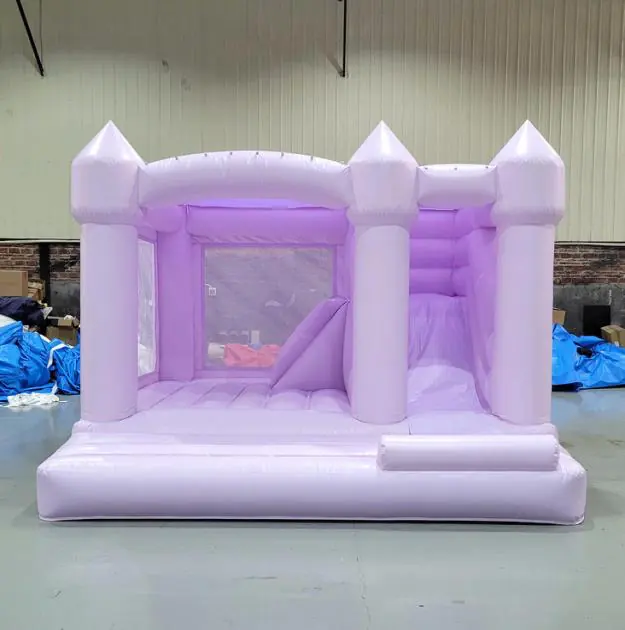 Pastel bounce house with slide PC-BS036