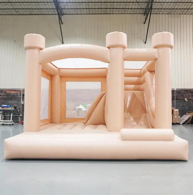 Pastel bounce house with slide PC-BS040