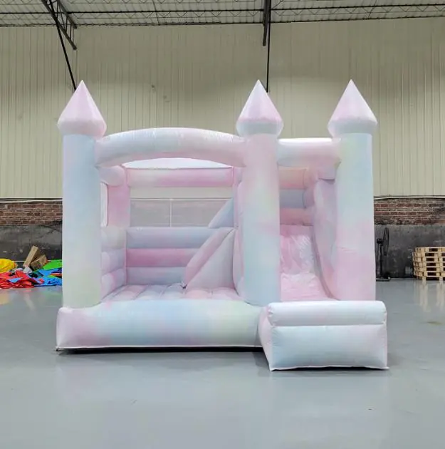Pastel bounce house with slide PC-BS043