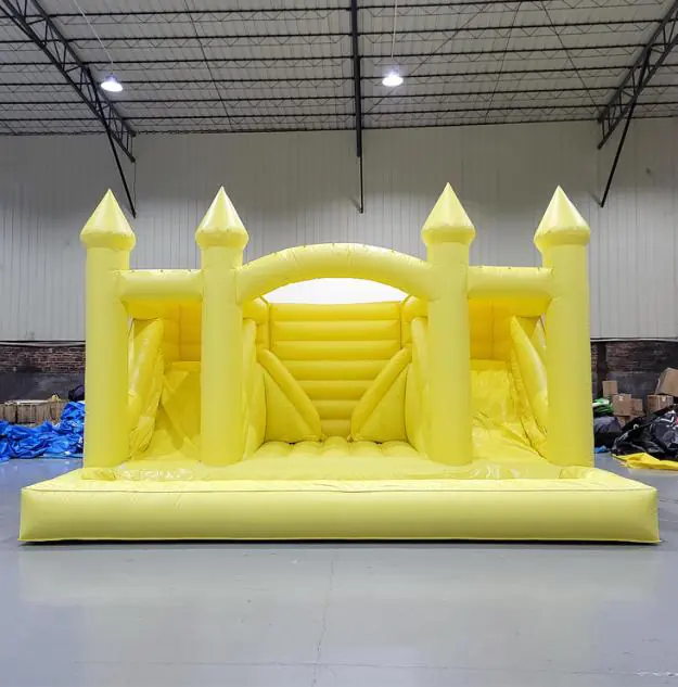 Pastel bounce house with slide PC-BS071